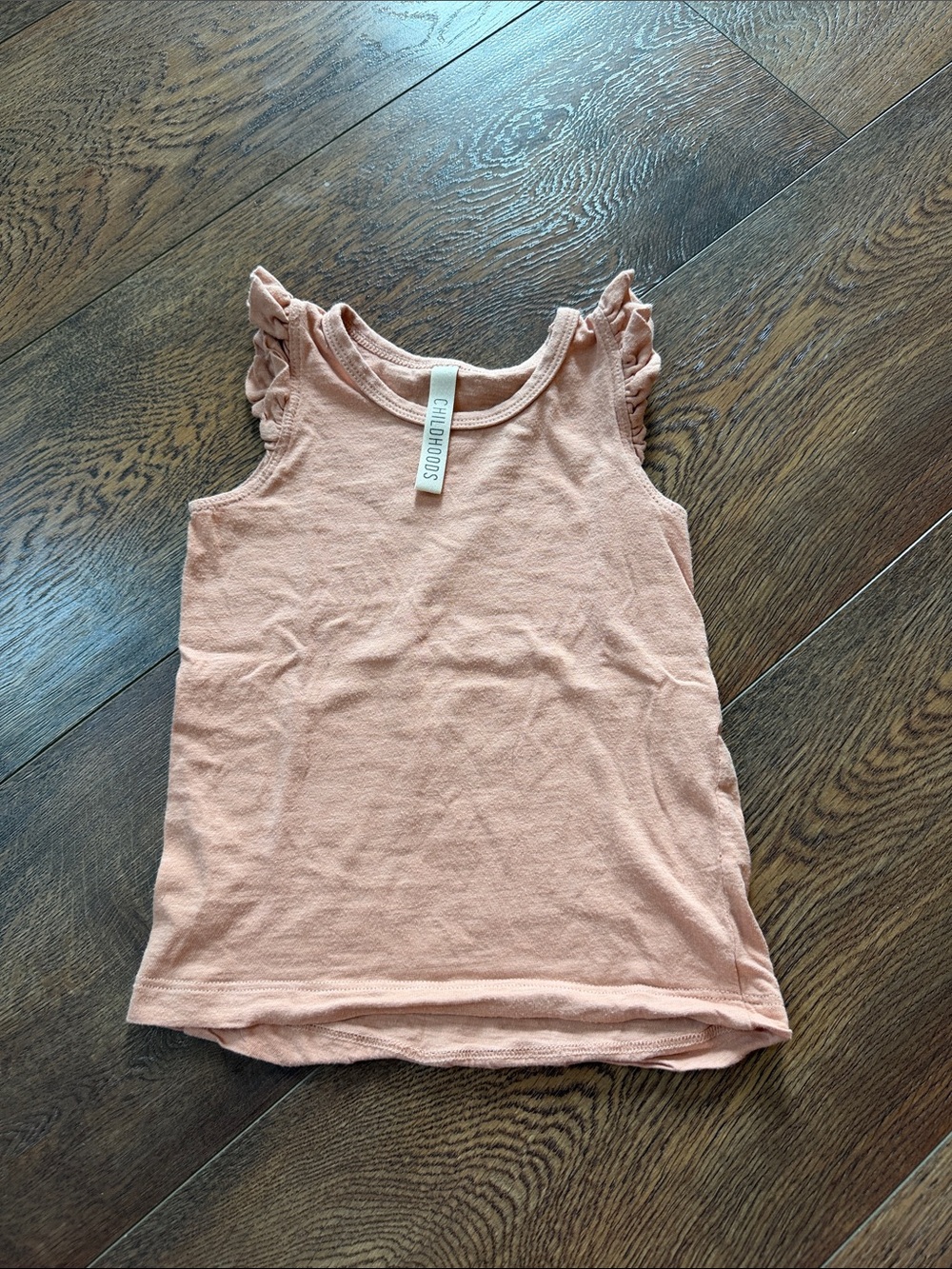 Childhoods clothing Girls' Peach Ruffle Sleeve Tank Top